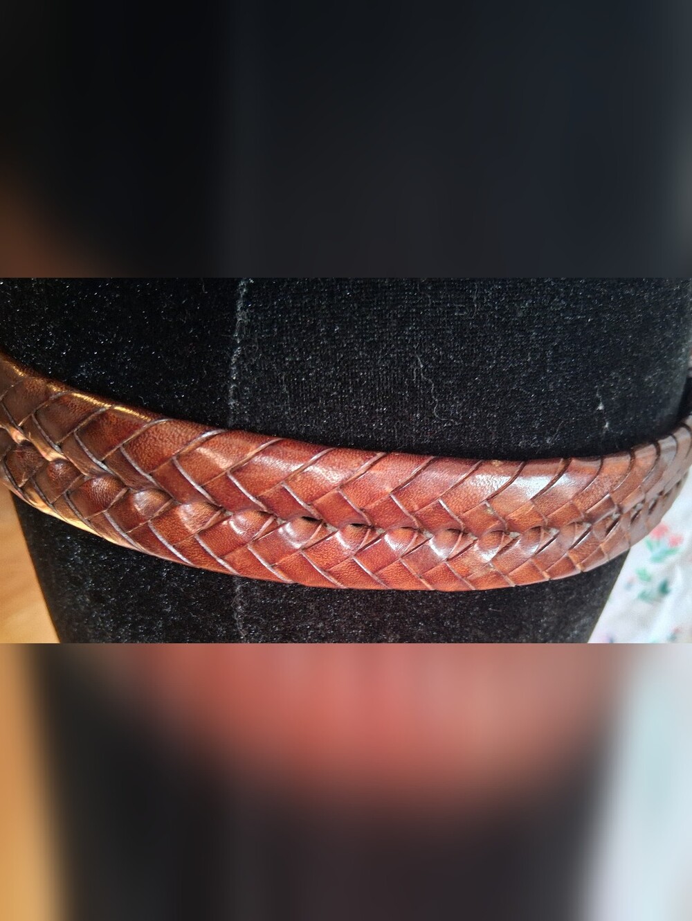 EUC Coach Brown Braided Leather Unisex Business Casual Everyday Belt - Picture 2 of 6